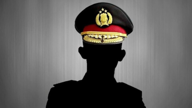 Gambar siluet polisi.