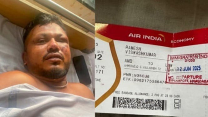 Vishwash Kumar Ramesh, Satu-Satunya Penumpang Selamat dari Kecelakaan Pesawat Air India AI171 di Ahmedabad.