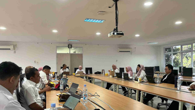 Rapat pemetaan seleksi SDM di Gedung Widyaiswara Pusdiklatbangprof, Jakarta Selatan, Senin, 16 Juni 2025.