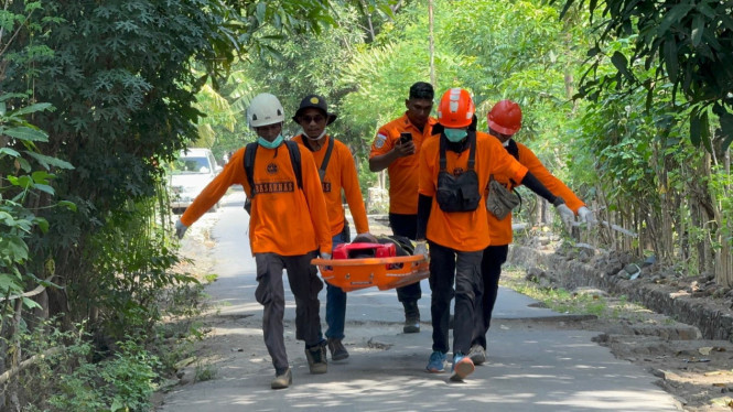 Simulasi penanganan bencana erupsi gunung api di Lembata, NTT.