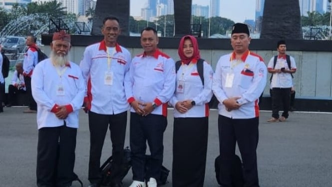 Jarot Cahyadi Ketua DPC ABPEDNAS Nganjuk (paling kanan)