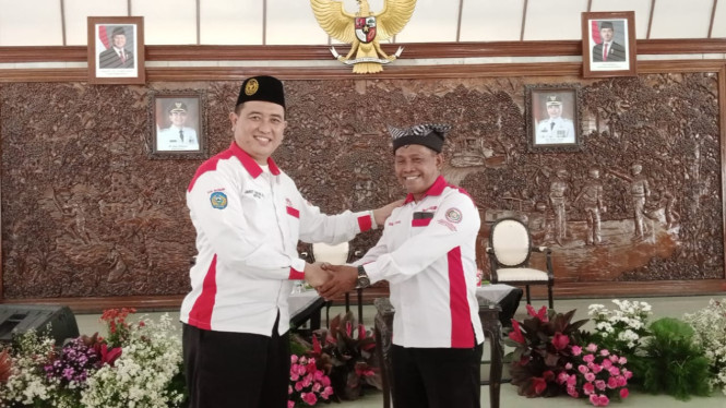 Jarot Cahyadi dan Abdul Jamal Ketua DPC ABPEDNAS Bojonegoro