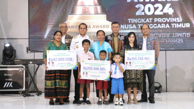 Launching Perlindungan 100.000 Pekerja Miskin, Miskin Ekstrem, dan Pekerja Rentan di Provinsi NTT yang digelar di Hotel Harper, Fatululi, Kota Kupang, Senin (21/07).