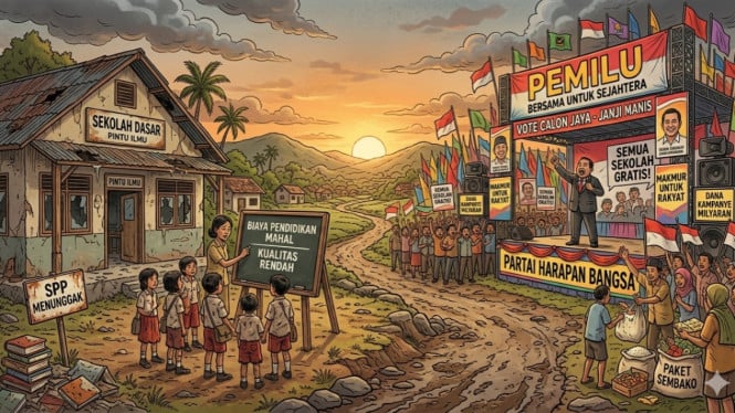 Ilustrasi ironi pendidikan dan kaitannya dengan pemilu