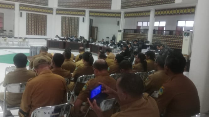 Suasana sidang paripurna DPRD Manggarai Timur