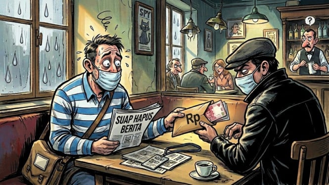 Ilustrasi suap take down berita