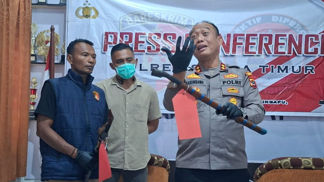 AKBP  Gede Harimbawa, dalam konferensi pers penetapan tersangka pembunuhan yang digelar di Mapolres Sumba Timur, Jumat, 19 Juni 2026