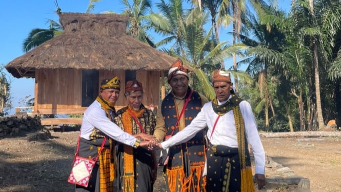 Pembangunan Rumah Adat "Sa'o Waca" Ute, di Kabupaten Nagekeo