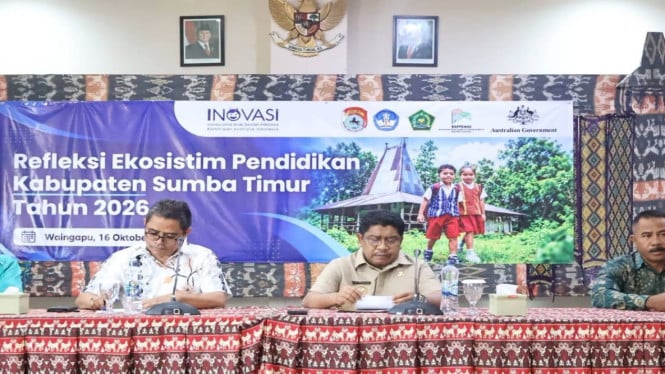 Bupati Umbu Lili Pekuwali, membuka Refleksi Ekosistem Pendidikan Kabupaten Sumba Timur Tahun 2026