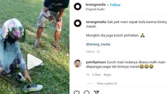 Kesal Bangat, Istri Memotong Sepatu Bola Suaminya Bak Memotong Tempe