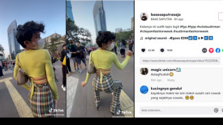 Cowok dengan Outfit Lapis Legit di Sudirman, Netizen: Astaghfirullah