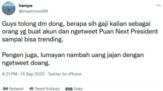 Hastag Puan Next Presiden Trending, Netizen : Berapa Gajinya Ngetweet?
