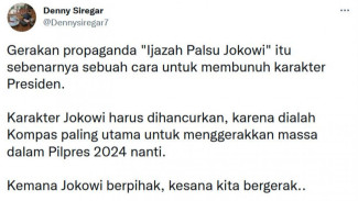 DukungGugatanIjazahPalsu Menggema, Denny Siregar : Gerakan Proganda