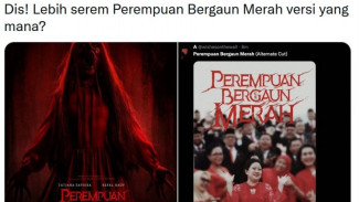 Viral ! Tagar Perempuan Bergaun Merah Trending, Pilih yang Mana?