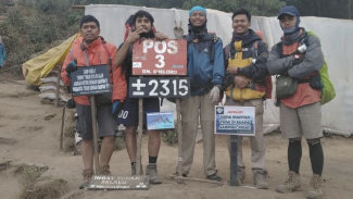 Pos 3 Gunung Sindoro, ketika akan turun