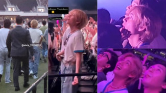 V BTS Menghadiri Konser Bruno Mars Bersama Sahabat 'Wooga Squad'-nya