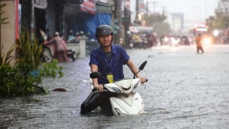 Viral! Potret Kota Ho Chi Minh Yang Terendam Banjir Akibat Hujan Lebat