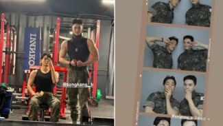 V BTS dan Song Kang Pamer Otot Latihan Militer, Penggemar Heboh Dengan Persahabatan Baru