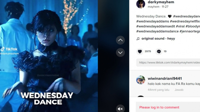 Wednesday dance viral di TikTok