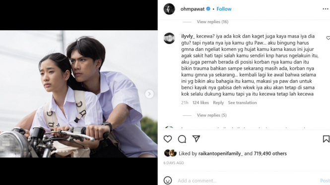Akun Instagram Ohm Phawat Diserbu Netizen Indonesia