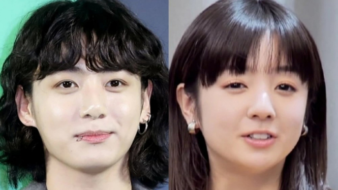 Jungkook BTS (kiri) dan Hirai Saya (kanan)