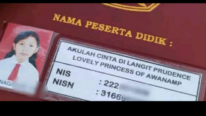 Anak SD viral namanya sangat panjang