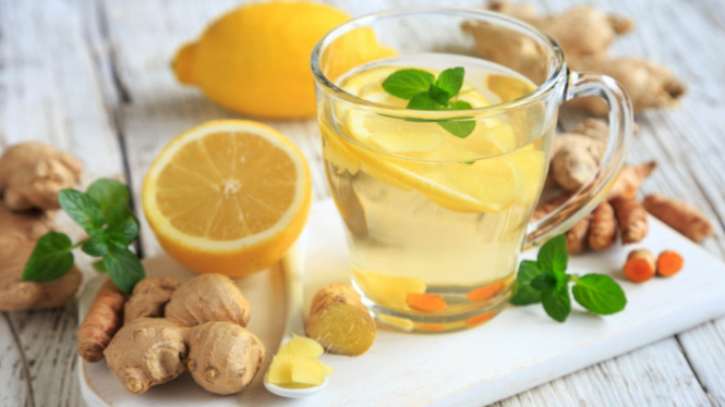 Cara membuat teh lemon jahe