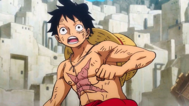 Luffy Mendapatkan X Scar di One Piece