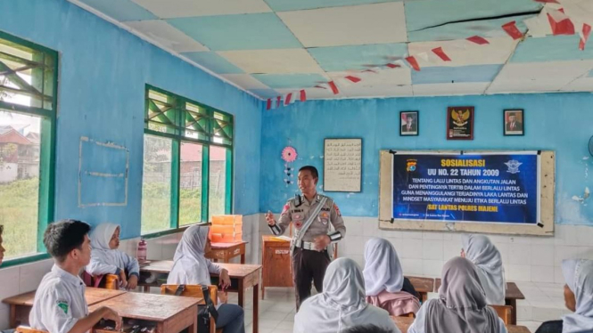 Satuan Lalu Lintas Polres Majene Gelar Sosialisasi