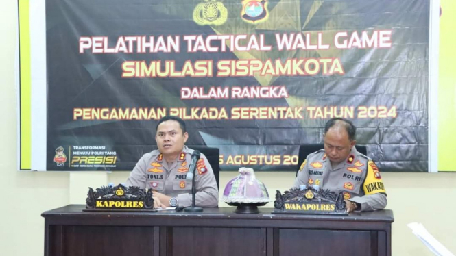 Polres Majene Gelar Tactical Wall Game Simulasi Sispamkota