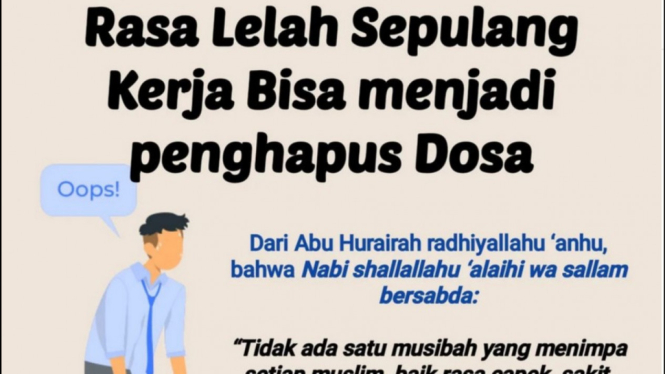 Rasa Lelah Setelah Pulang Kerja Bisa Penghapus Dosa