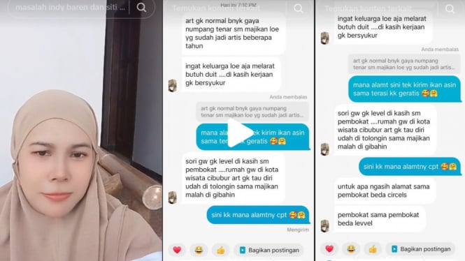 ART Indy Barends Dihina Netizen Sebagai Pembokat