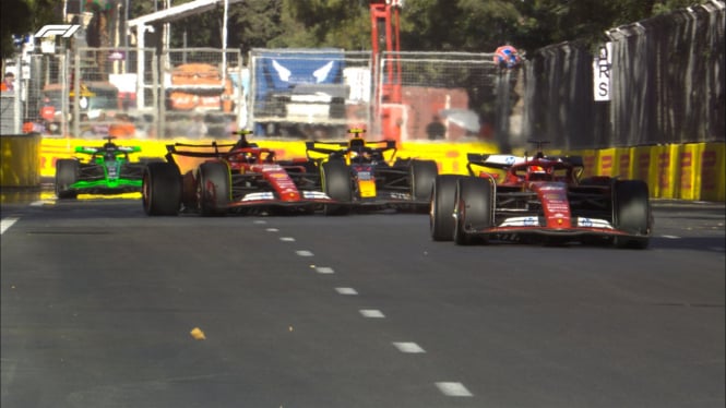 Carlos Sainz and Sergio Perez crash at GP Azerbaijan 2024