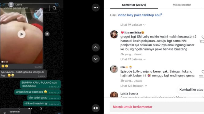 Komentar di Akun TikTok NIkita Mirzani