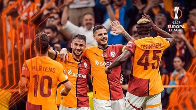 Selebrasi kemenangan pemain Galatasaray