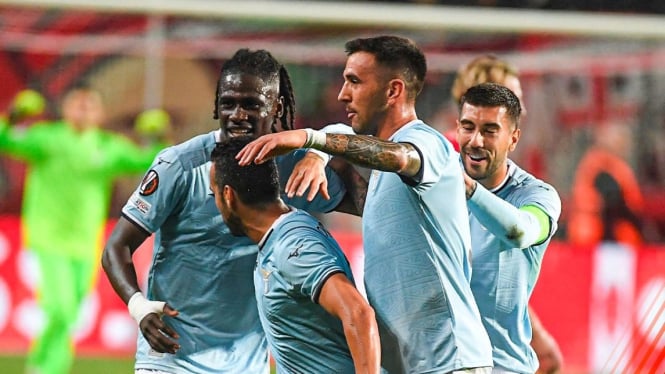 Selebrasi kemenangan pemain Lazio