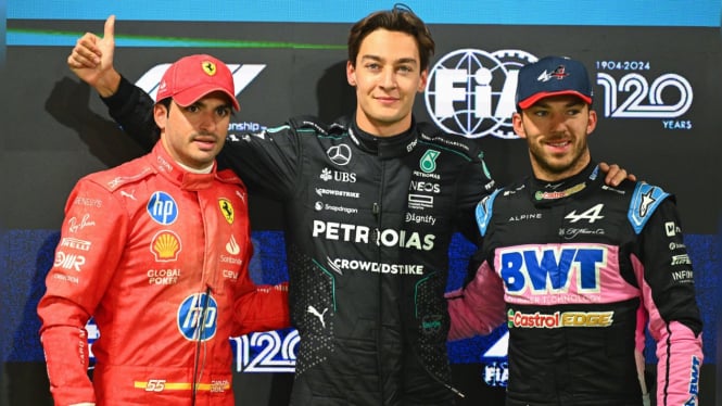 Sainz, Russell, Gasly, GP Las Vegas 2024