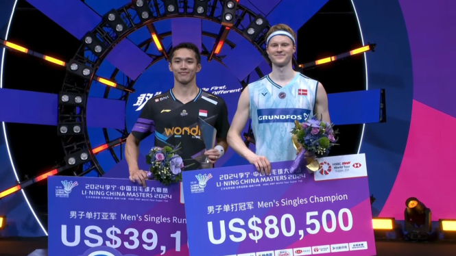 juara & runner up tunggal putra China Masters 2024