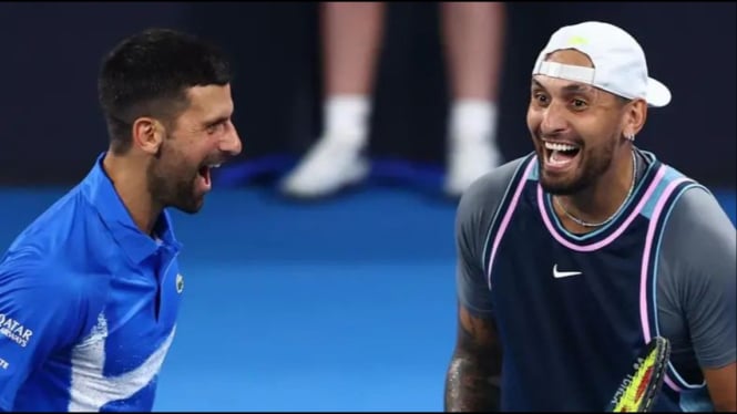 Novak Djokovic dan Nick Kyrgios, Brisbane International 2025