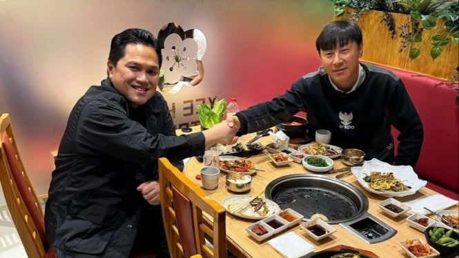 Erick Thohir dan Shin Tae-yong