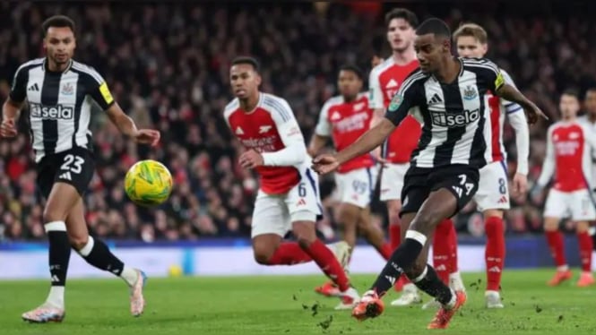 Arsenal 0+2 Newcastle United, Carabao Cup Januari 2025