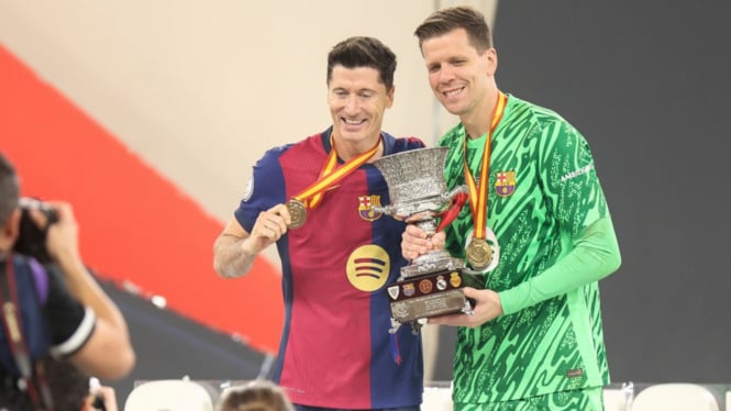 Lewandowski dan Szczesny juara Supercopa de Espana 2025