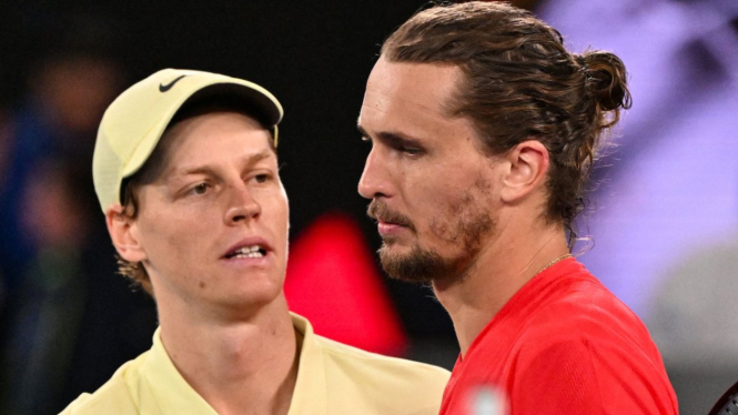Sinner menyemangati Zverev di final Australian Open 2025