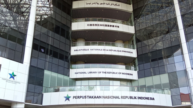 Perpustakaan Nasional di Jalan Medan Merdeka Selatan, Jakarta