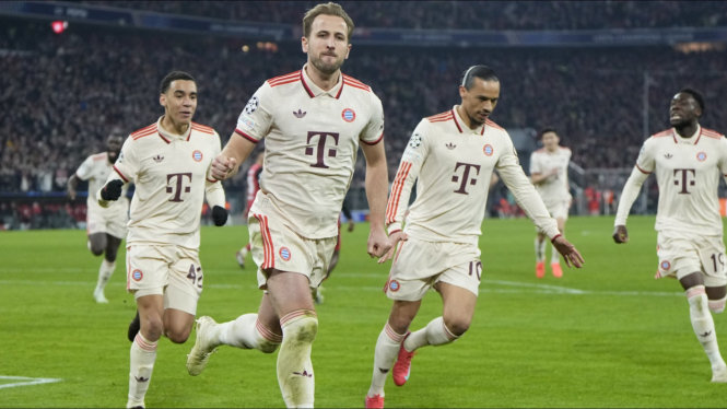 selebrasi kemenangan pemain Bayern Munchen
