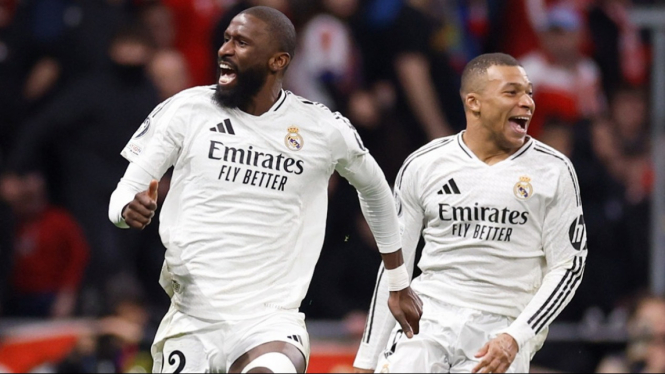 Selebrasi kemenangan pemain Real Madrid
