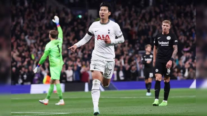 Son Heung-Min pada laga versus Frankfurt di tahun 2022