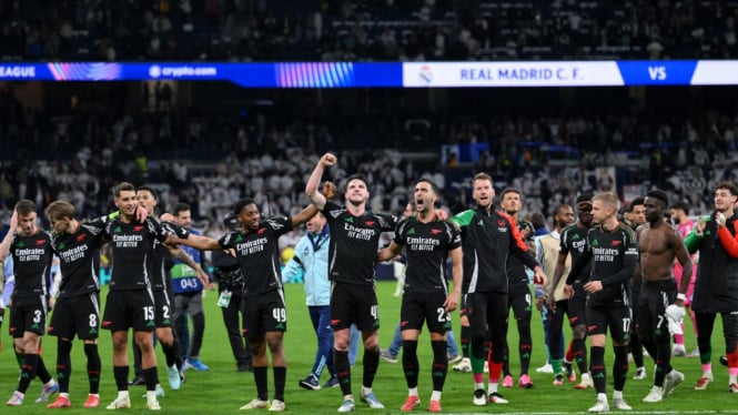 Arsenal menang 2-1 di Santiago Bernabeu