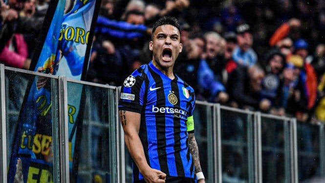 Selebrasi gol Lautaro Martinez vs Bayern