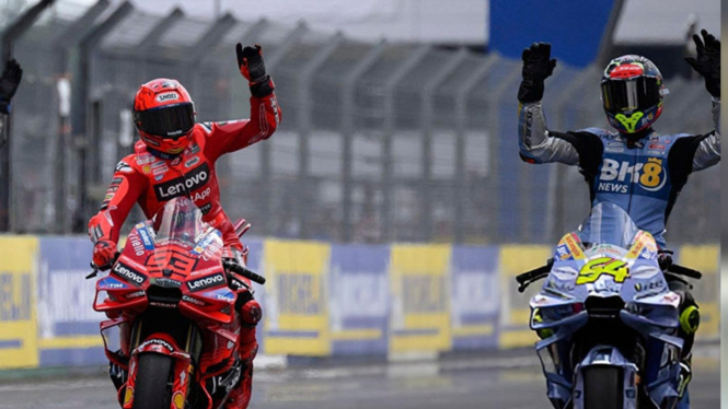 Marc Marquez & Alex Marquez, sprint race MotoGP Prancis 2025
